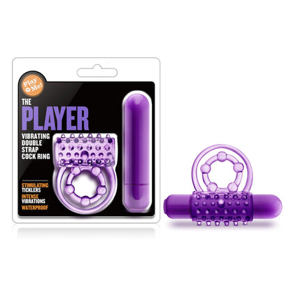 Play With Me The Player Vibrating Double Strap Cock Ring Purple - Take A Peek