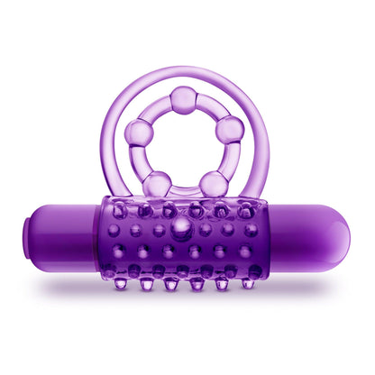 Play With Me The Player Vibrating Double Strap Cock Ring Purple - Take A Peek