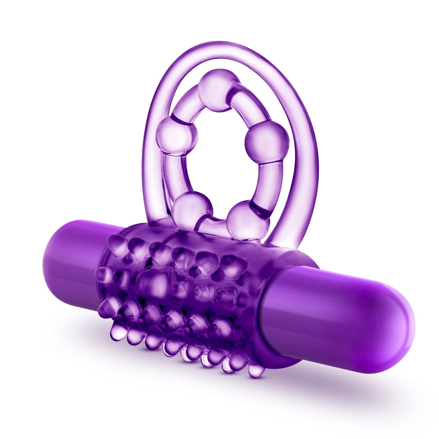 Play With Me The Player Vibrating Double Strap Cock Ring Purple - Take A Peek