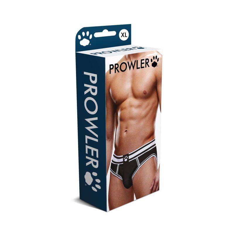 Prowler Open Back Brief White/Black - Take A Peek