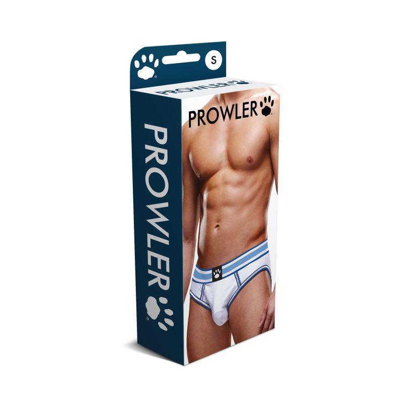 Prowler Open Back Brief White/Blue - Take A Peek