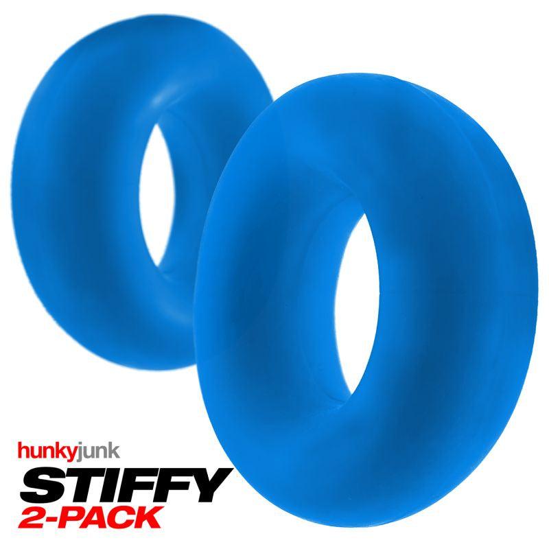 Hunky Junk Stiffy 2 Pc Bulge Cockrings Teal Ice - Take A Peek