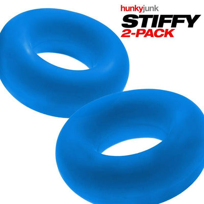 Hunky Junk Stiffy 2 Pc Bulge Cockrings Teal Ice - Take A Peek