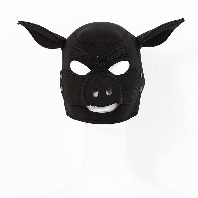 Neoprene Pig Mask Black - Take A Peek