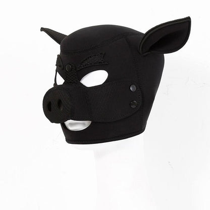 Neoprene Pig Mask Black - Take A Peek