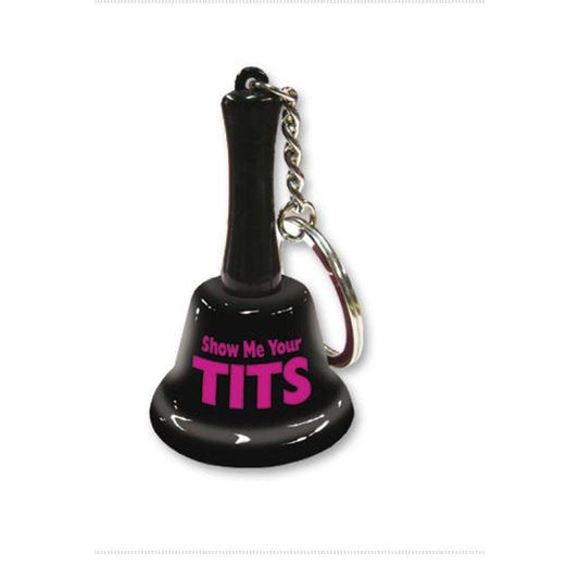 Show Me Your Tits Mini Bell Keychain - Take A Peek