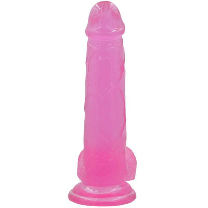 Jelly Studs 8in Crystal Dildo Large Pink - Take A Peek