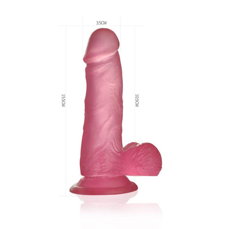 Jelly Studs 6in Crystal Dildo Small Pink - Take A Peek