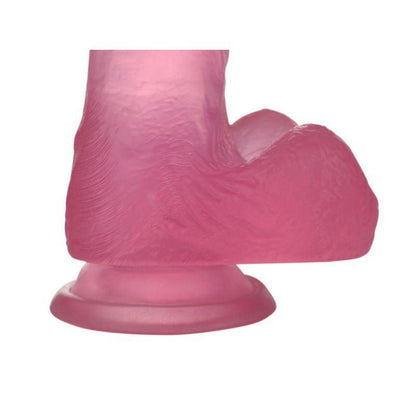 Jelly Studs 6in Crystal Dildo Small Pink - Take A Peek