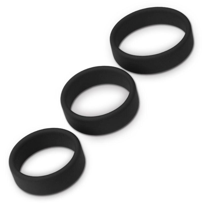 Silicone 3 Pc Pro Cock Ring Set - Take A Peek