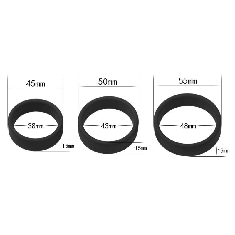 Silicone 3 Pc Pro Cock Ring Set - Take A Peek