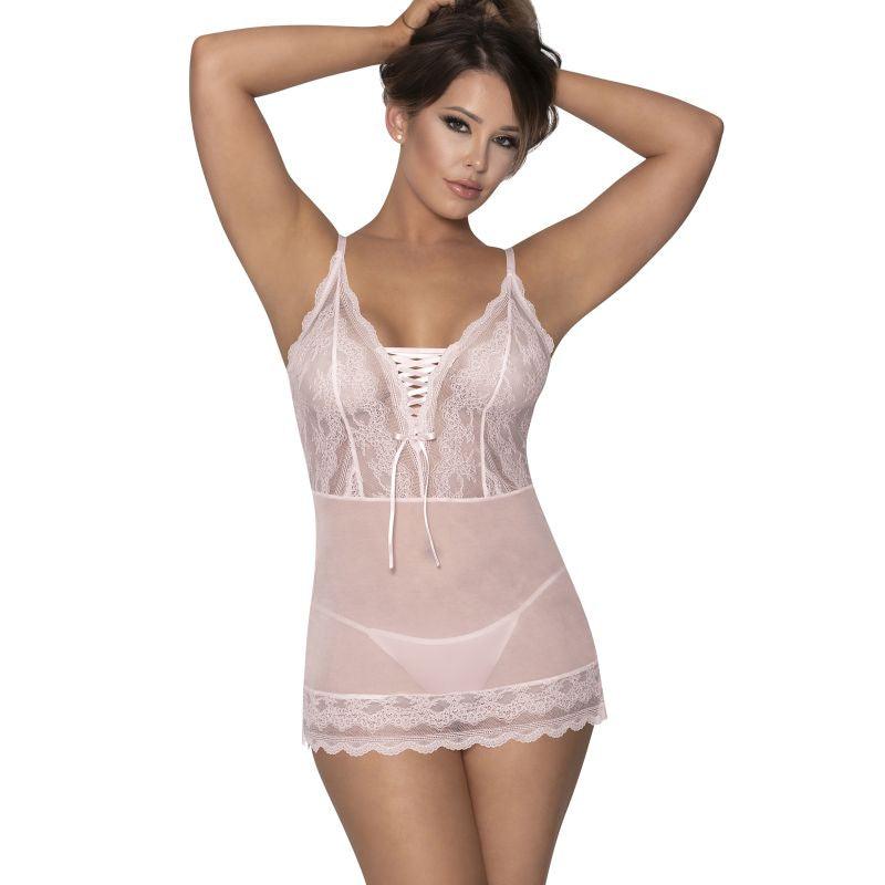 Lace Chemise and G-String Blush - Take A Peek