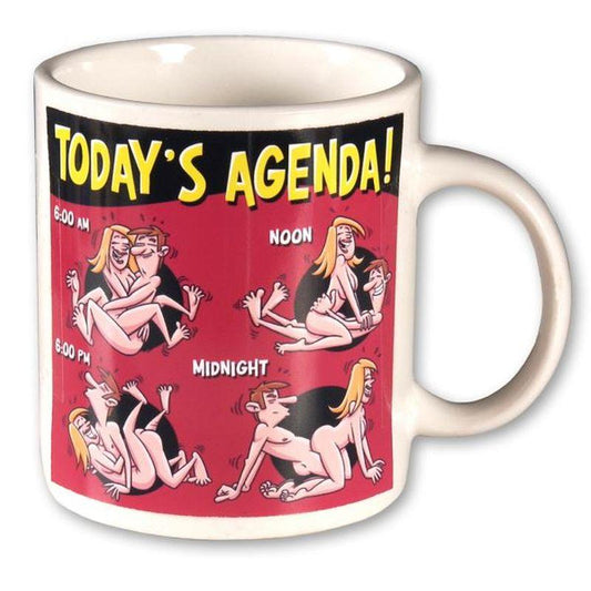 Todays Agenda Coffee Mug - Take A Peek