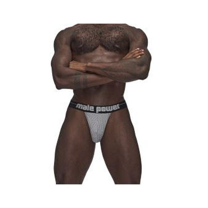 Male Power Sexagon Strappy Ring Jock Grey - Take A Peek