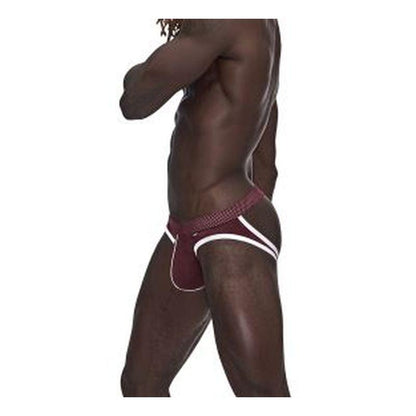 Male Power Sport Mesh Jock Burgundy - Take A Peek