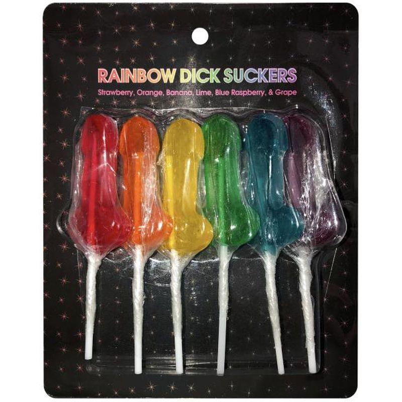 Rainbow Dick Suckers 6 Pc - Take A Peek