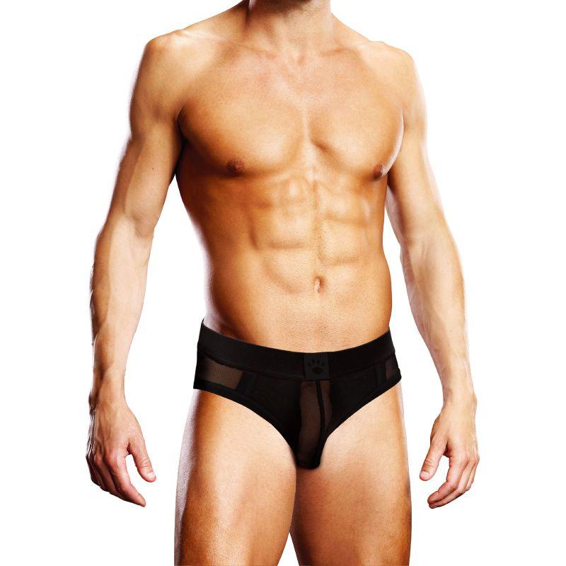 Prowler Mesh Open Back Brief Black - Take A Peek