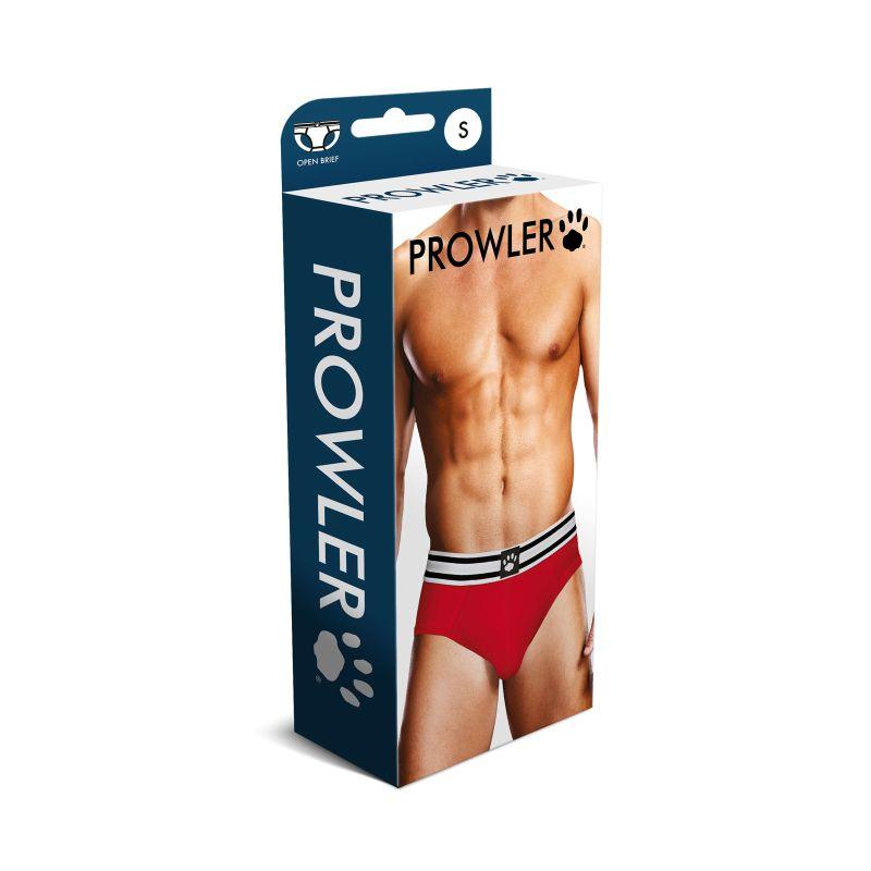 Prowler Open Back Brief White/Red - Take A Peek