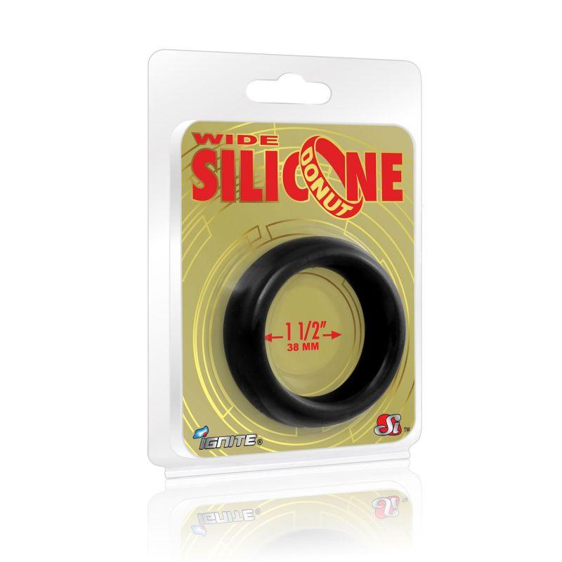 Wide Donut Black Cock Ring 38mm - Take A Peek