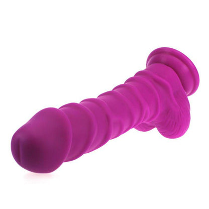 Realistic Dildo Ridged Shaft w Balls Pink - Take A Peek