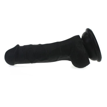 Realistic Dildo Veined Shaft w Balls Black - Take A Peek