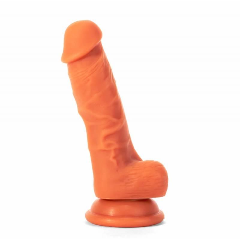 Realistic Dildo Veined Shaft w Balls Flesh - Take A Peek