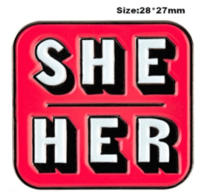 She Her Enamel Pin - Take A Peek