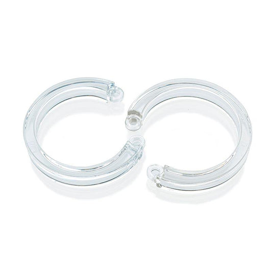 Cockcage U Ring 2 Pc L/XL Clear - Take A Peek