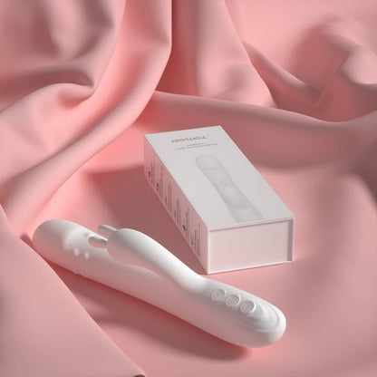 Rabbit Pro Thrusting Vibrator White - Take A Peek