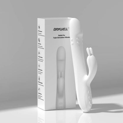 Rabbit Pro Thrusting Vibrator White - Take A Peek