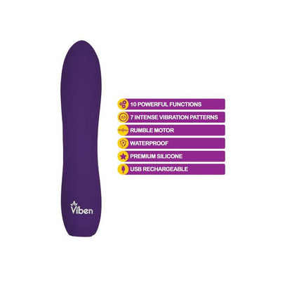 Viben Vivacious Rumble Motor Rechargeable Bullet Violet - Take A Peek