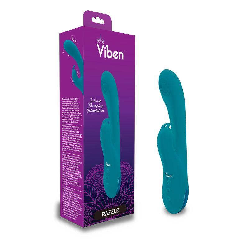 Viben Razzle Rechargeable Thumping Rabbit Ocean - Take A Peek