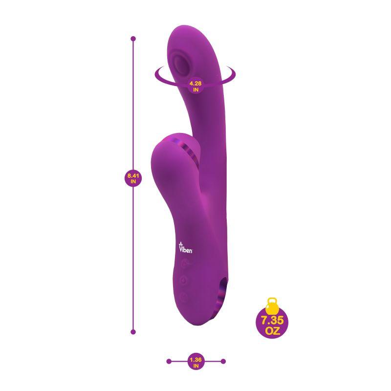 Viben Dazzle Rechargeable Thumping Rabbit Berry - Take A Peek