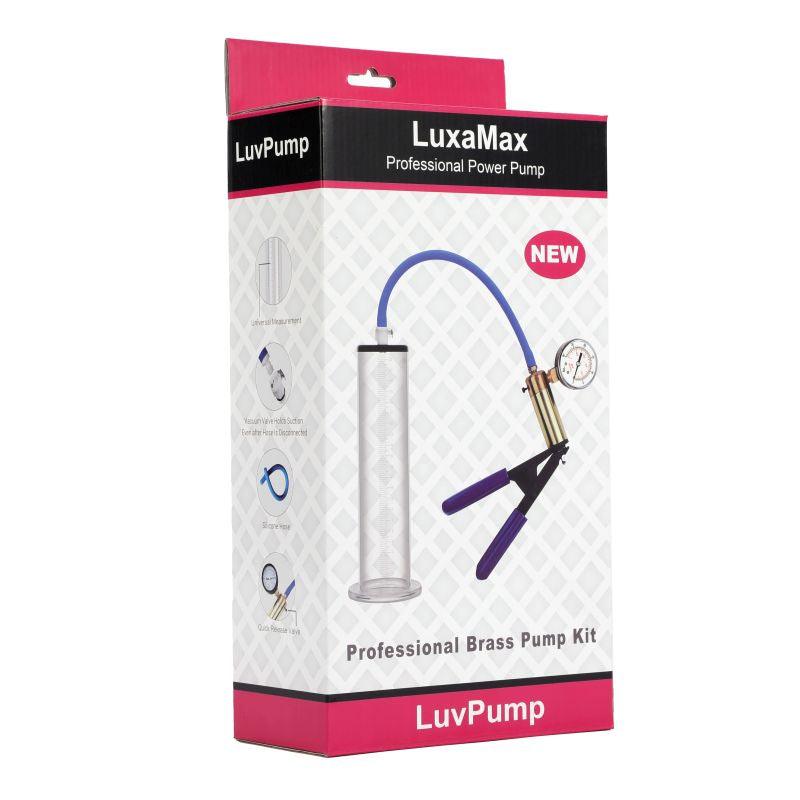 LuxaMax Brass Handle Penis Pump Set w Gauge - Take A Peek