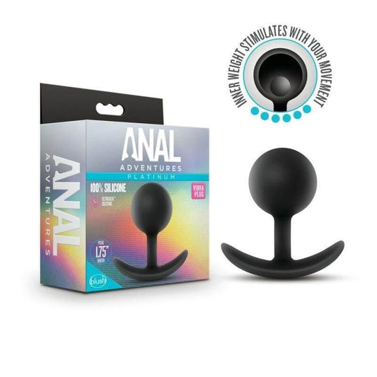 Anal Adventures Platinum Silicone Vibra Plug - Take A Peek