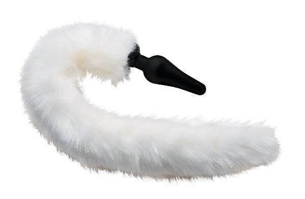 Anal Plug and Ears Set White Fox Tail - Take A Peek