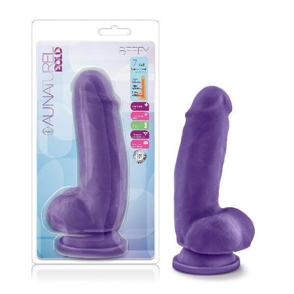 Au Natural Bold Beefy 7in Dildo Purple - Take A Peek