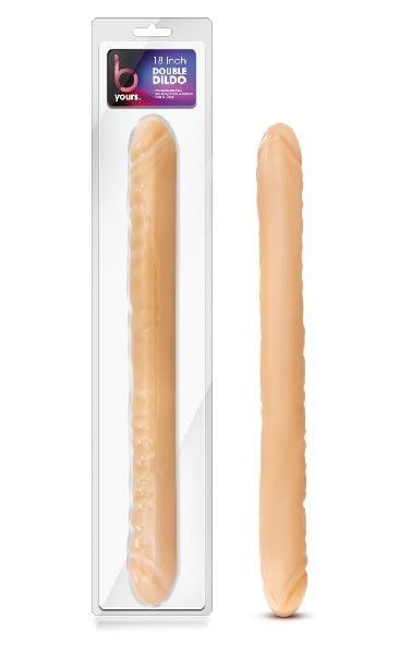 B Yours Double Dildo Beige 18in - Take A Peek