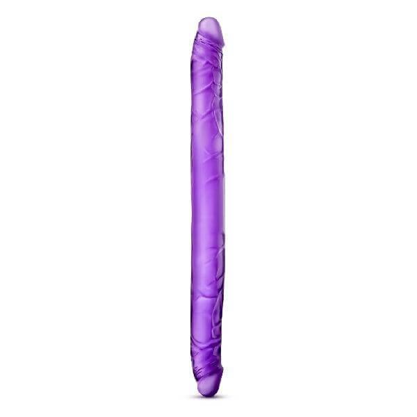 B Yours Double Dildo Purple 16in - Take A Peek