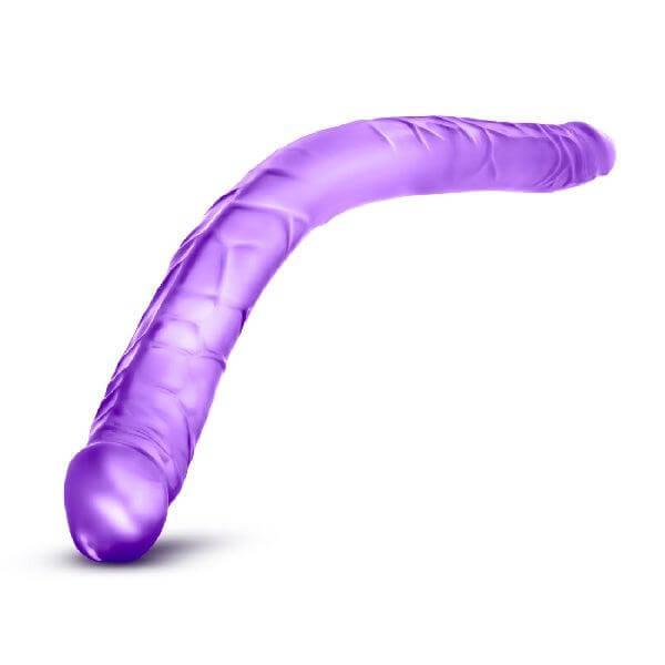 B Yours Double Dildo Purple 16in - Take A Peek