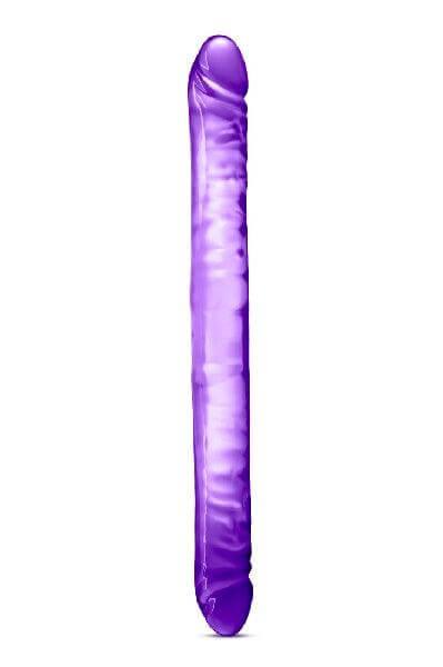 B Yours Double Dildo Purple 18in - Take A Peek