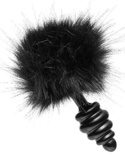 Black Bunny Tail Anal Plug - Take A Peek