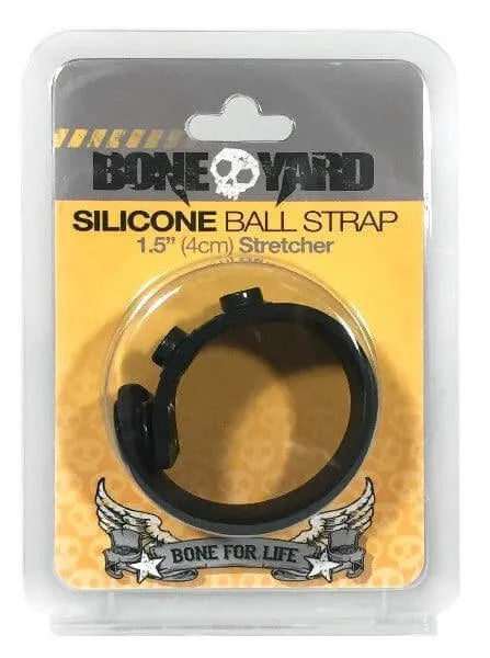 Boneyard 1.5inch Silicone Ball Strap - 3 Snap - Black - Take A Peek