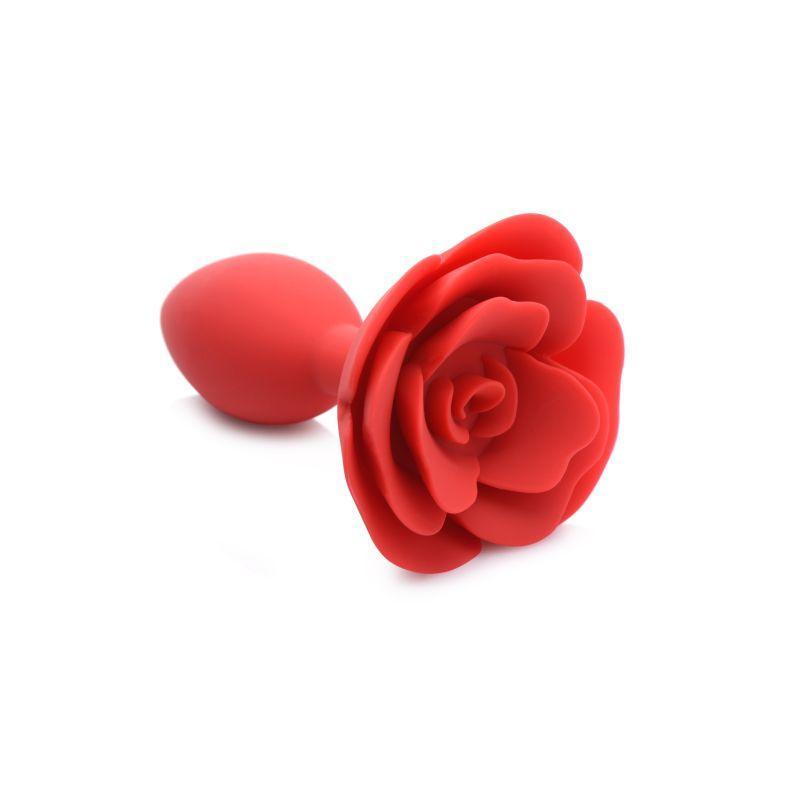 Booty Bloom Silicone Rose Plug Large Red - Take A Peek