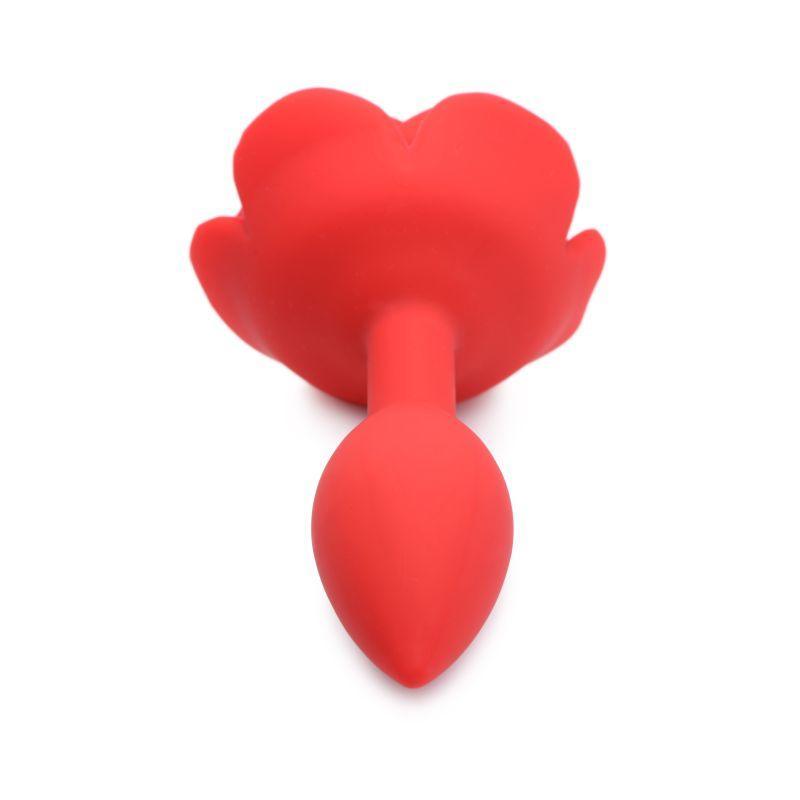 Booty Bloom Silicone Rose Plug Medium Red - Take A Peek