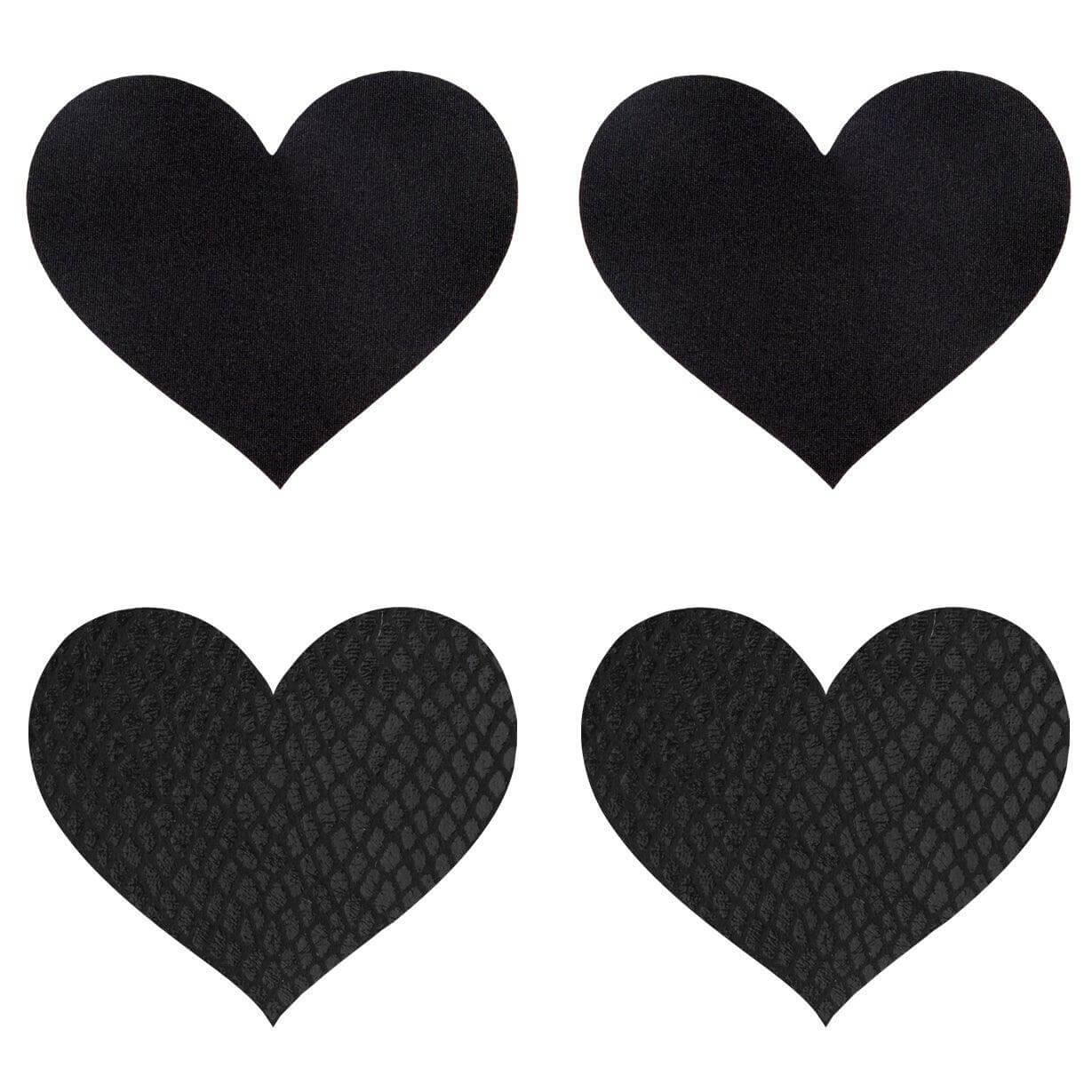 Classic Black Hearts Pasties - Take A Peek