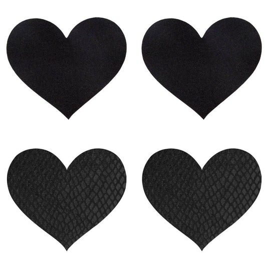 Classic Black Hearts Pasties - Take A Peek