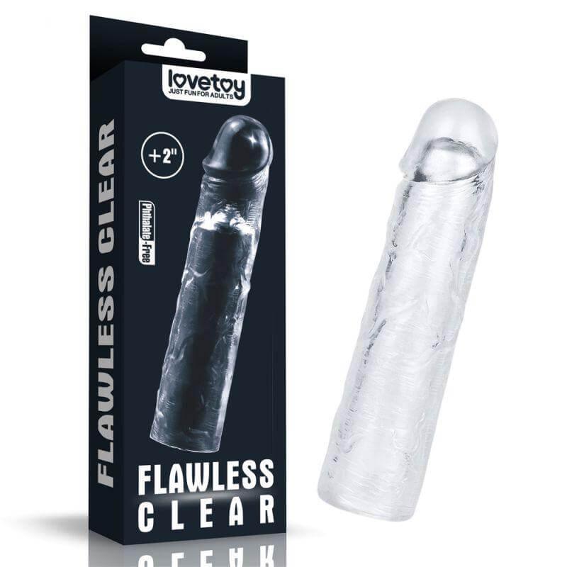 Clear Penis Extender Sleeve Plus 2in - Take A Peek