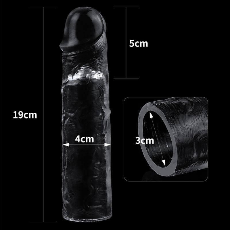 Clear Penis Extender Sleeve Plus 2in - Take A Peek