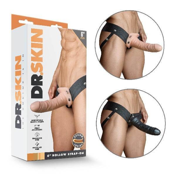 Dr Skin 6in Hollow Strap On Vanilla - Take A Peek